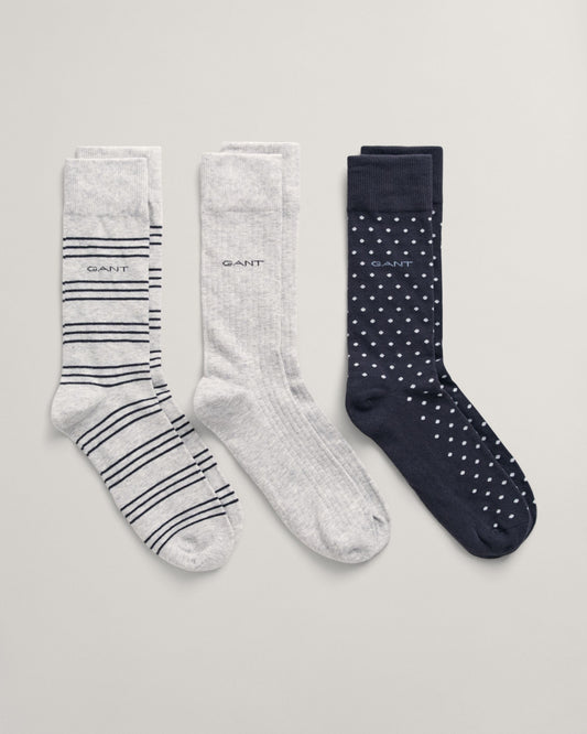 3-Pack Patterned Socks