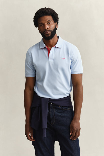 Regular Fit Contrast Pique Polo Shirt
