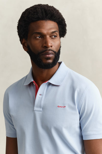 Regular Fit Contrast Pique Polo Shirt