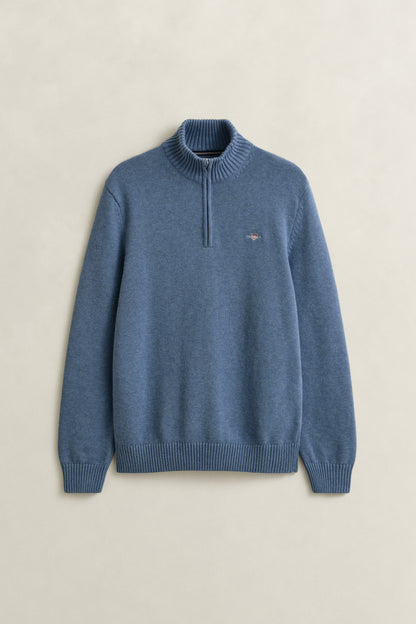 Casual Cotton Half-Zip Sweater