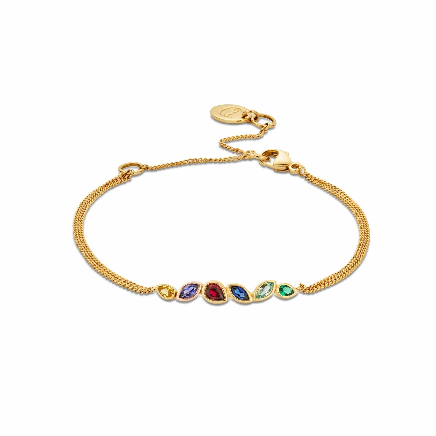 Cariad 9ct Solid Gold Lab-Grown Multi-Stone Bracelet