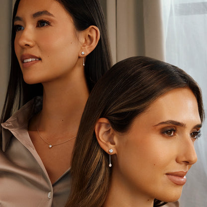 Celebration Sterling Silver Drop Earring Backs with Swarovski Zirconia