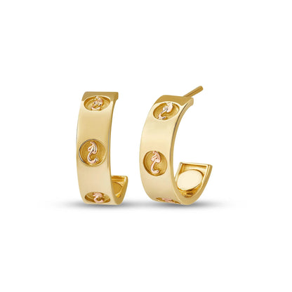 Insignia 9ct Solid Gold Half-Hoop Earrings