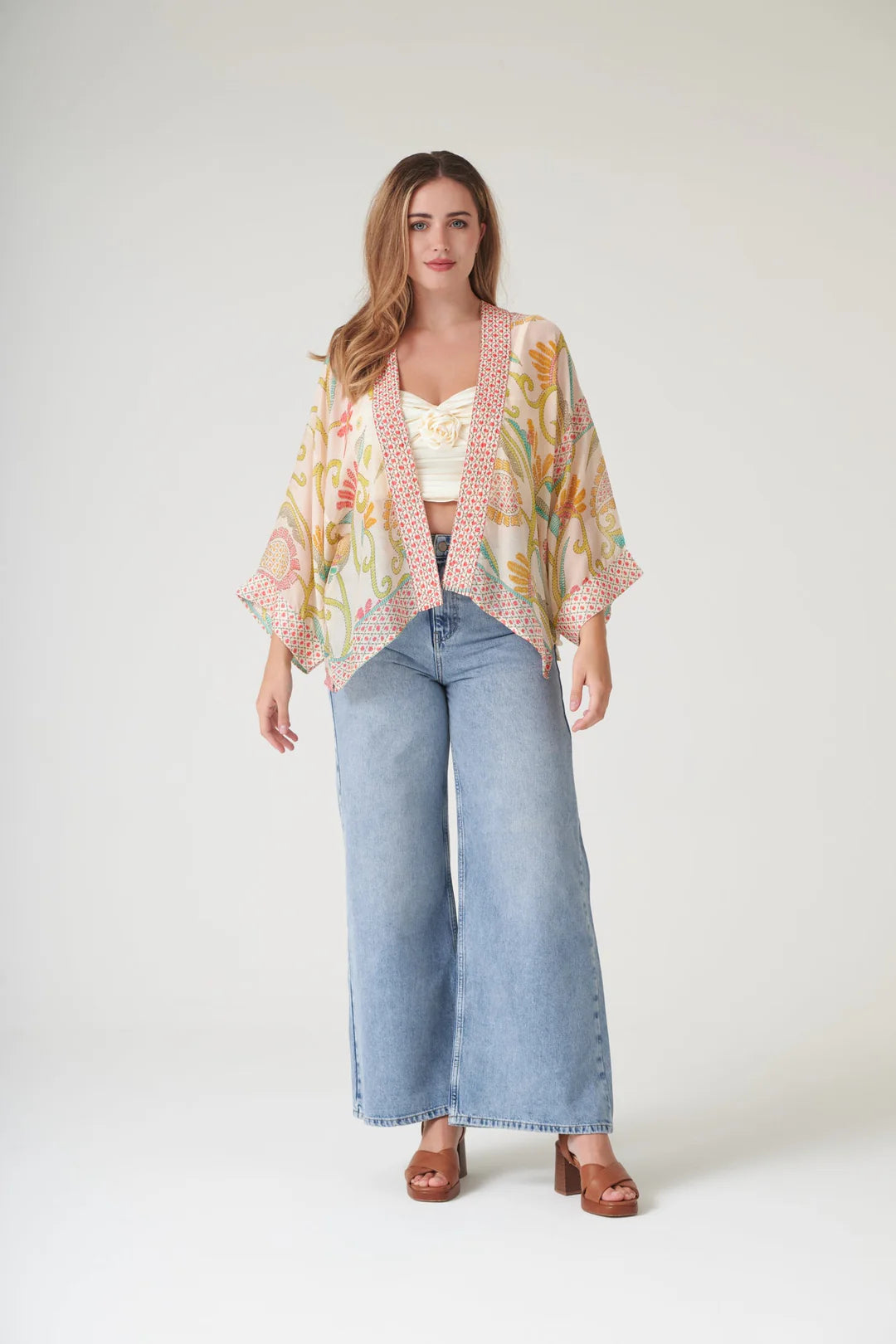 Giant Kantha Lime Kimono