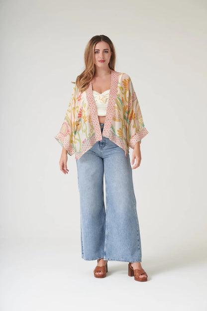 Giant Kantha Lime Kimono