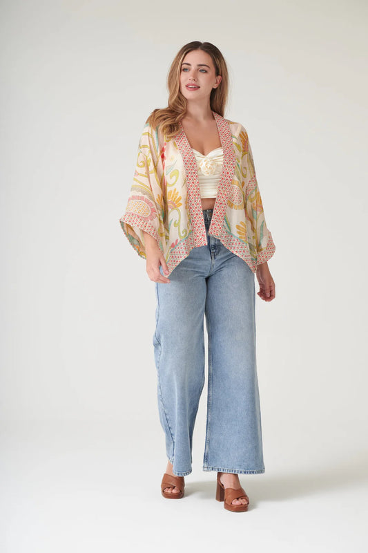 Giant Kantha Lime Kimono