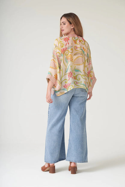 Giant Kantha Lime Kimono
