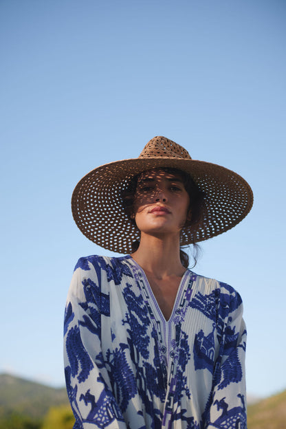 Giant Willow Blue Pinch Pleat Dress