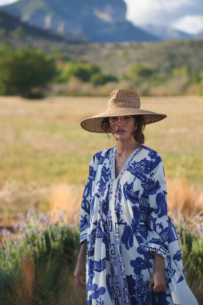 Giant Willow Blue Pinch Pleat Dress