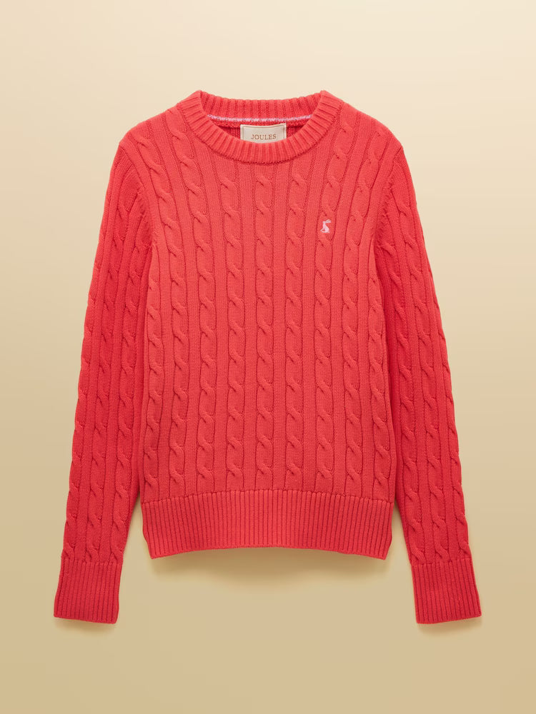 Classic Cable Cotton Crew Neck Jumper