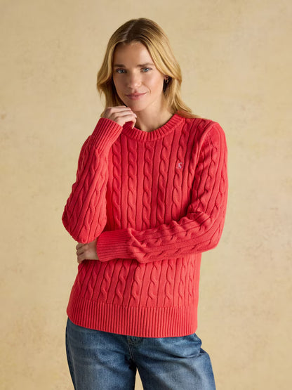 Classic Cable Cotton Crew Neck Jumper