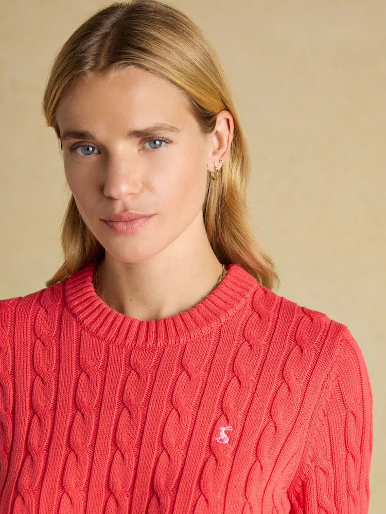 Classic Cable Cotton Crew Neck Jumper