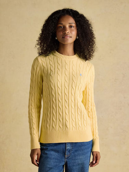 Classic Cable Cotton Crew Neck Jumper