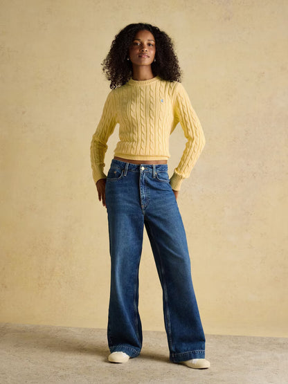 Classic Cable Cotton Crew Neck Jumper