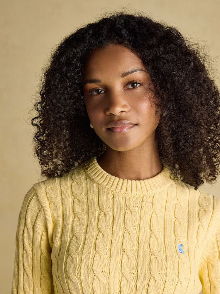 Classic Cable Cotton Crew Neck Jumper