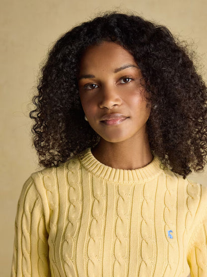Classic Cable Cotton Crew Neck Jumper
