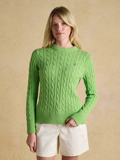 Classic Cable Cotton Crew Neck Jumper