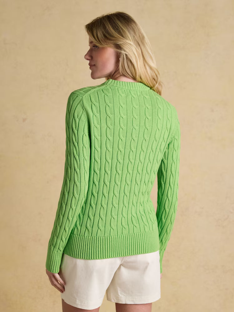 Classic Cable Cotton Crew Neck Jumper