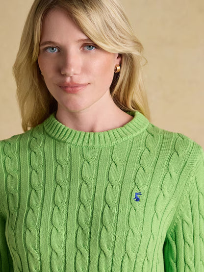 Classic Cable Cotton Crew Neck Jumper