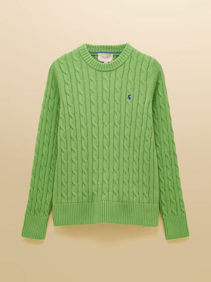 Classic Cable Cotton Crew Neck Jumper