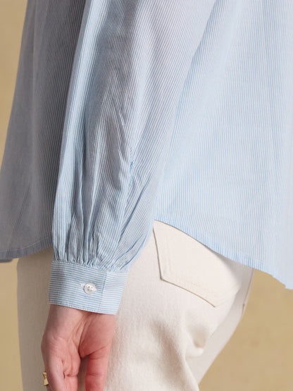 Melanie Long Sleeve Blouse with Ruffle Neck