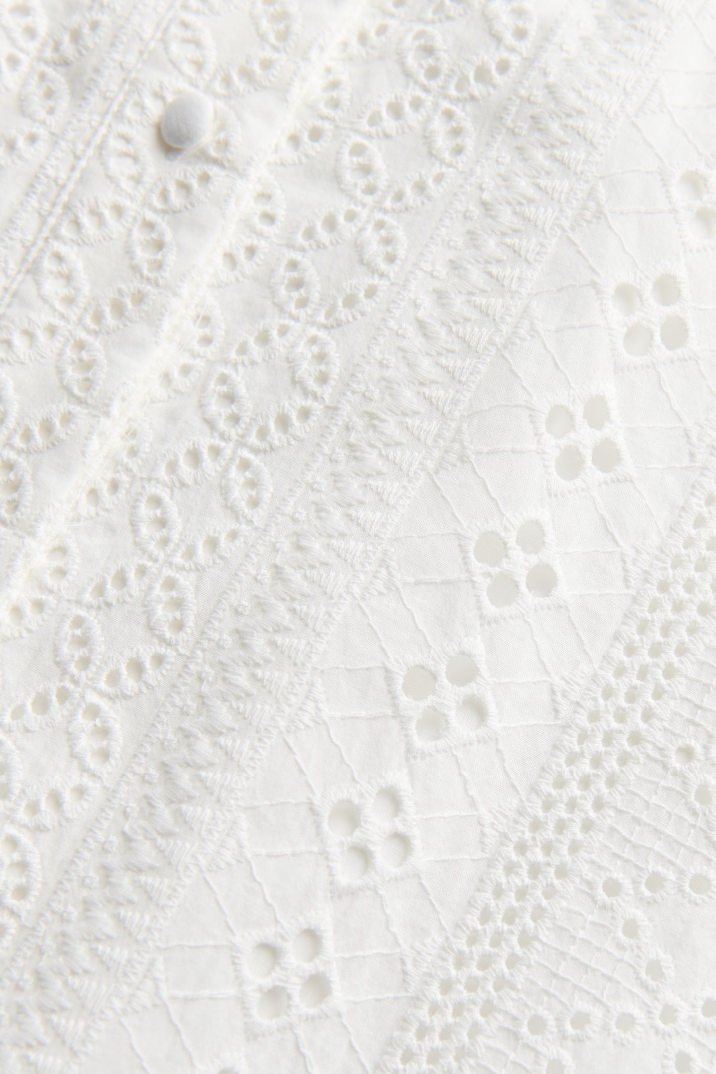 Aimee Collarless Broderie Dress