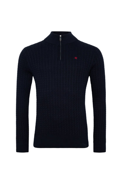 Fine Quarter Zip Knit
