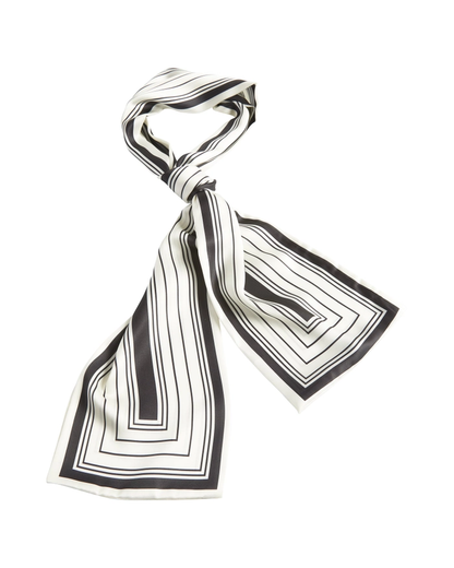 Isla Stripe Scarf Black