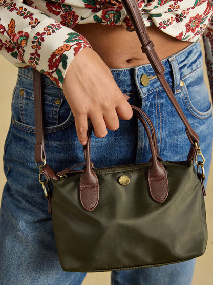 Mini Khaki Green Crossbody Handbag