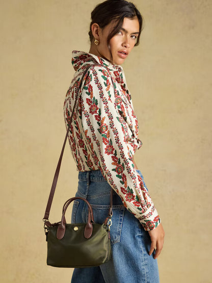 Mini Khaki Green Crossbody Handbag