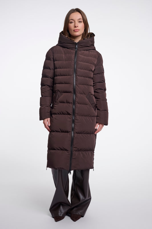 Long Padded Hooded Jacket