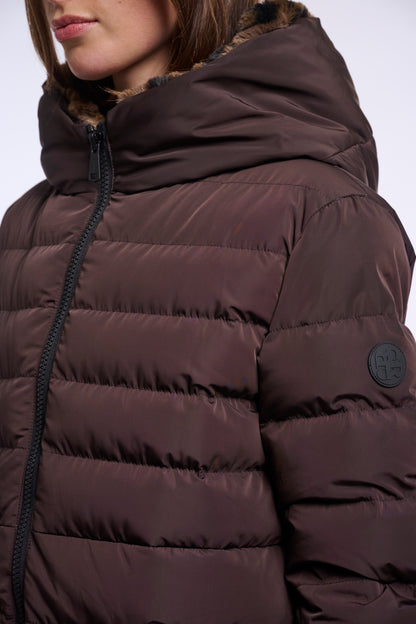 Long Padded Hooded Jacket
