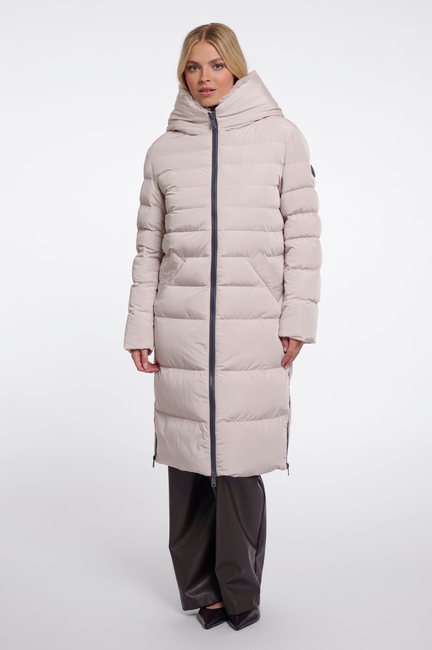 Long Padded Hooded Jacket