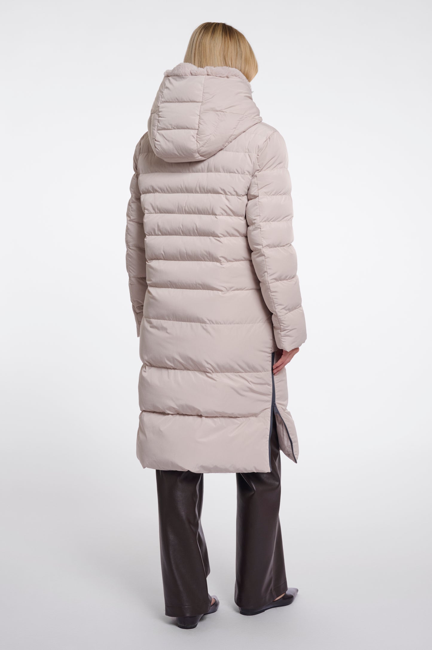 Long Padded Hooded Jacket