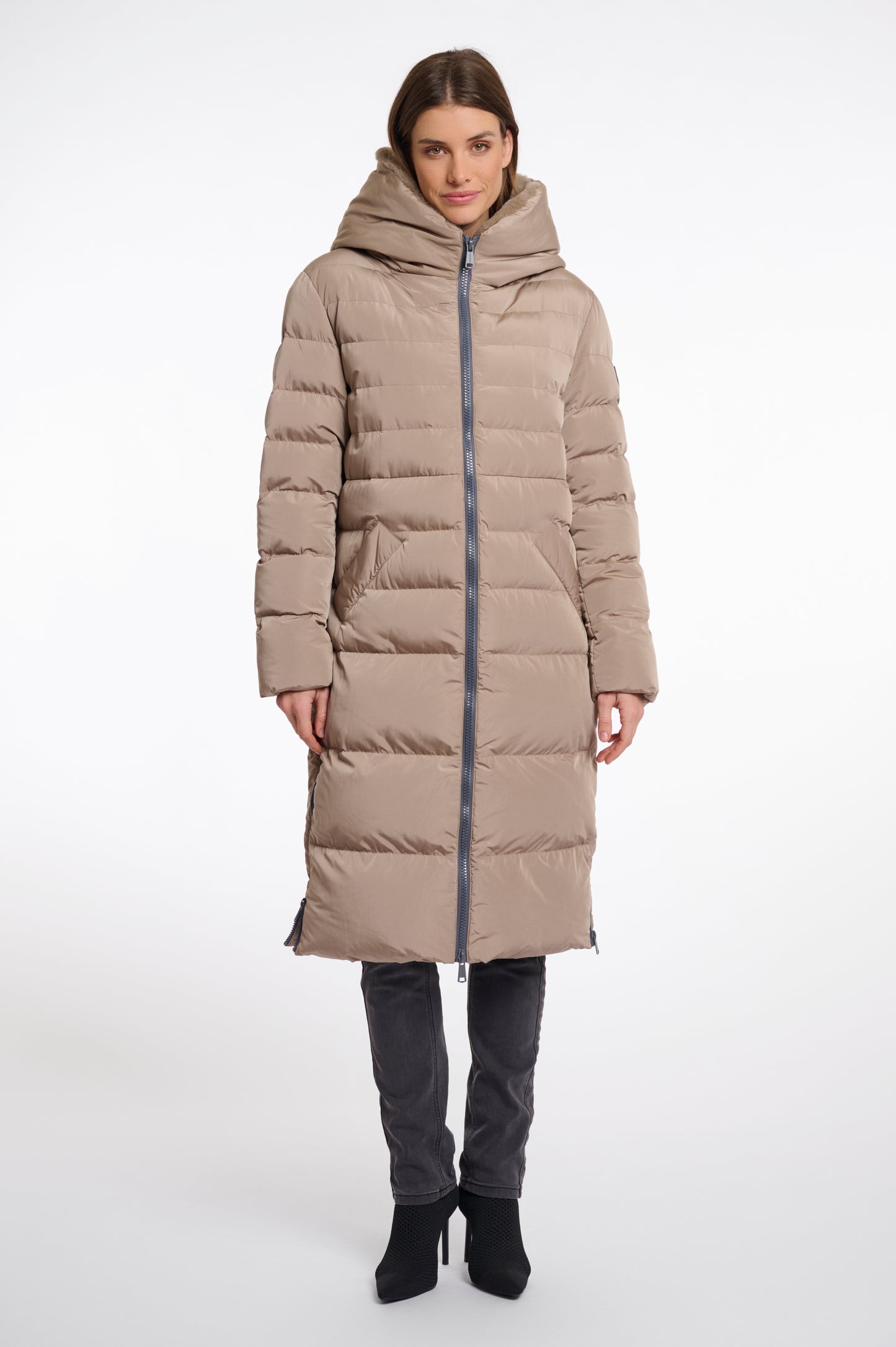 Long Padded Hooded Jacket