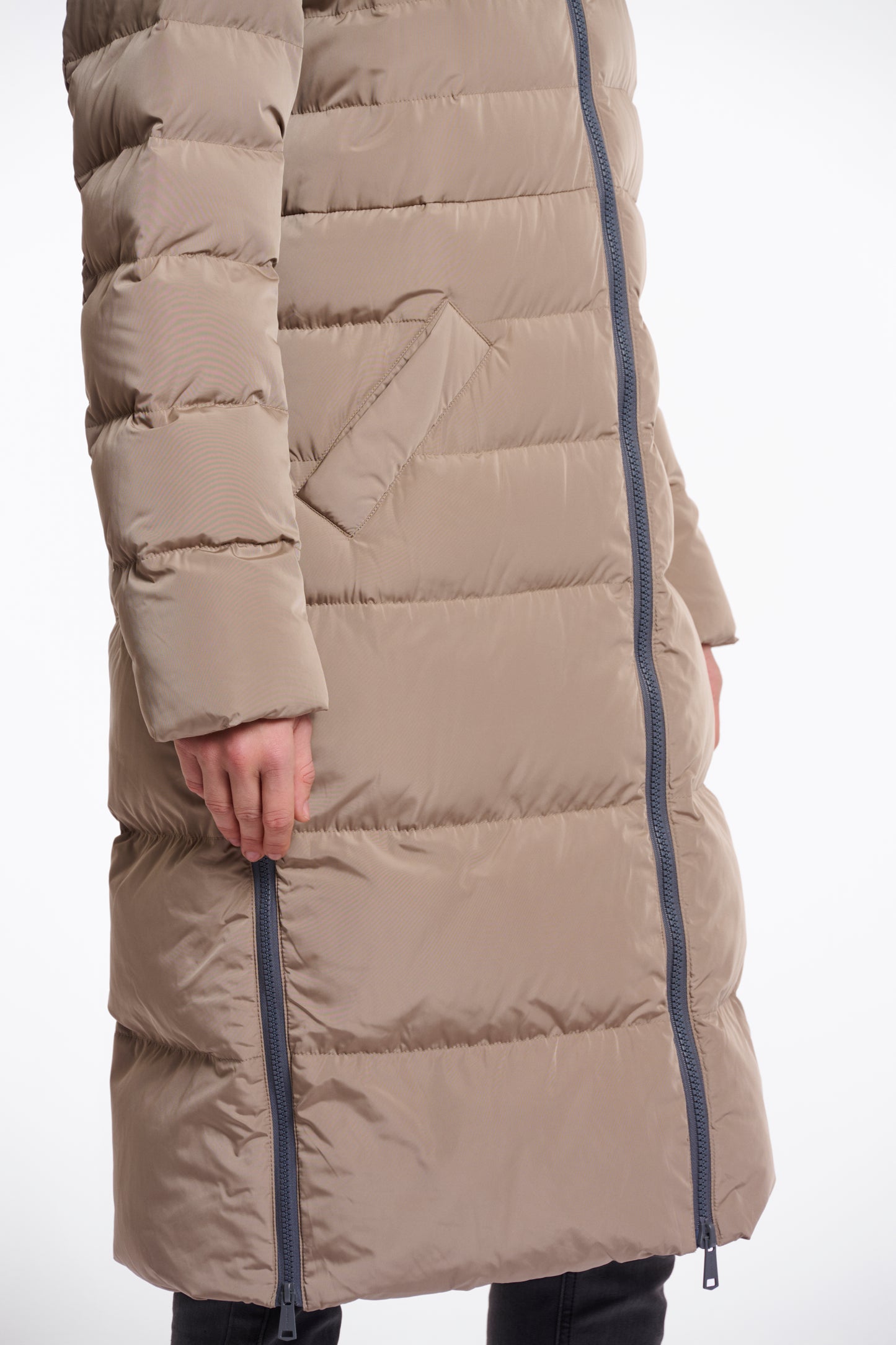 Long Padded Hooded Jacket