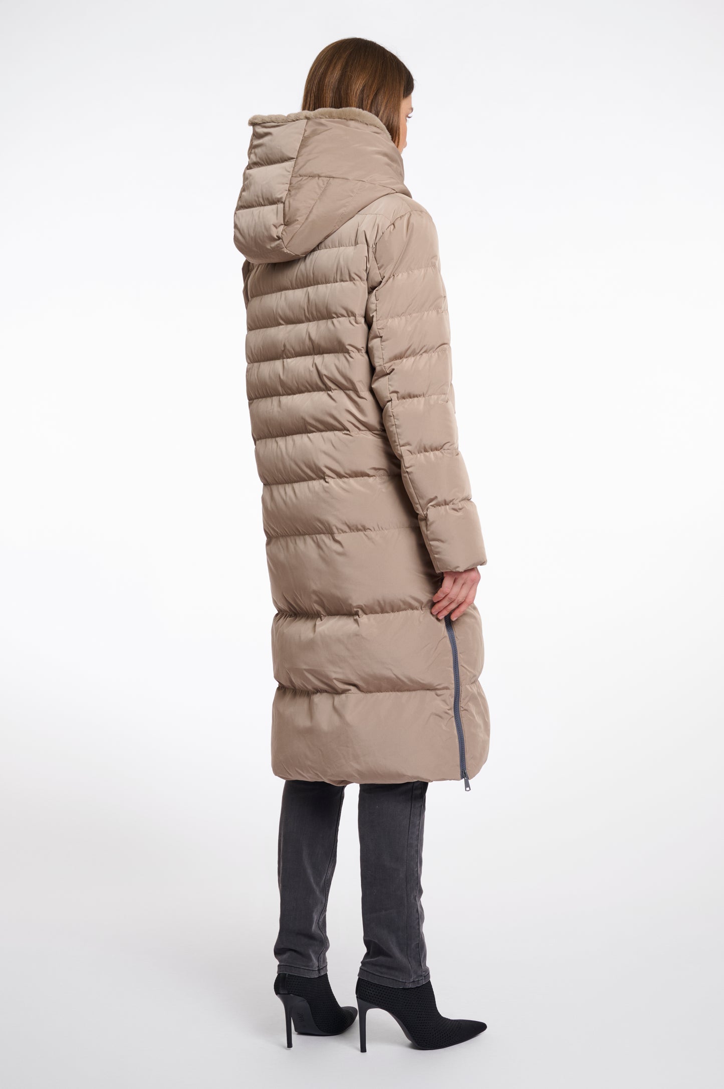 Long Padded Hooded Jacket