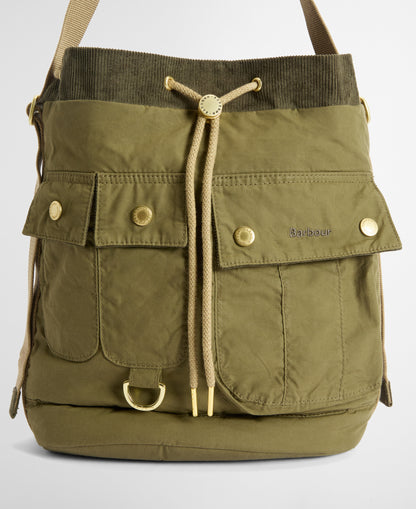 Mia Drawstring Tote Bag - Dusky Green