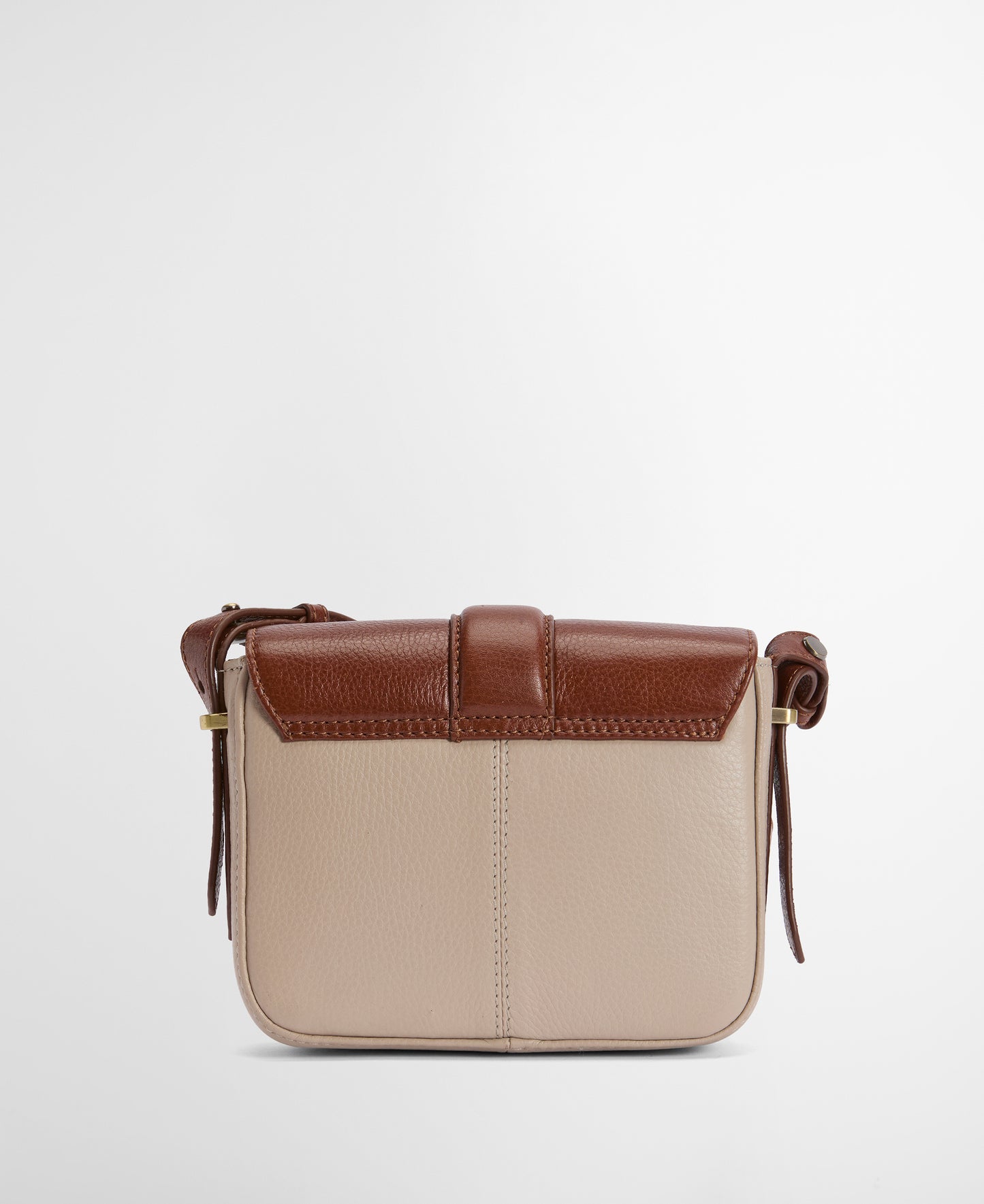 Mini Rosa Leather Crossbody Bag - Pebbled Pink/Brown