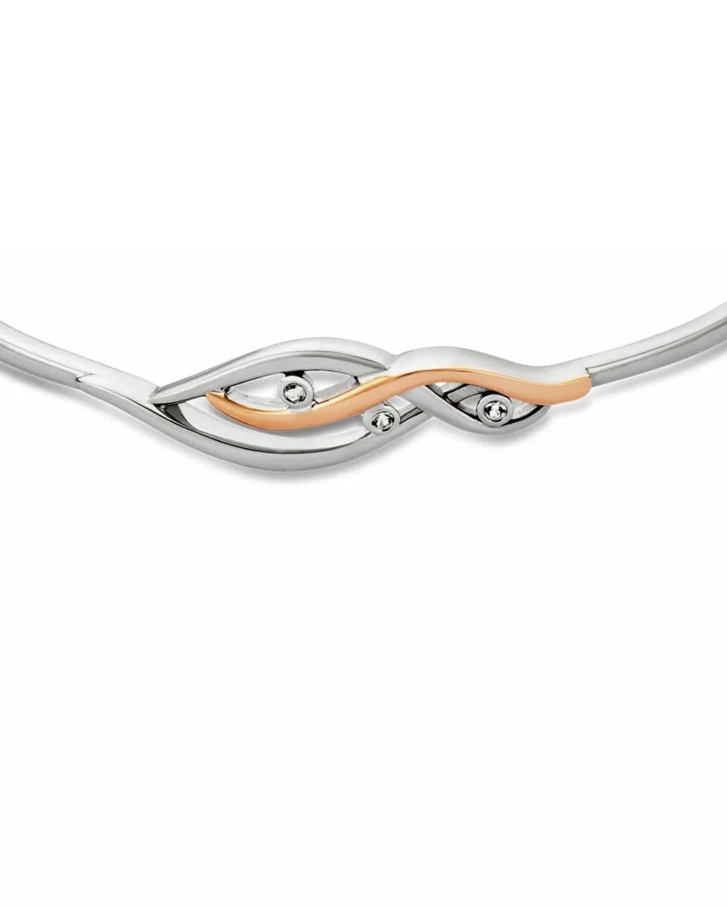 Nature's Wonder Sterling Silver Waterfall Bangle with Topaz