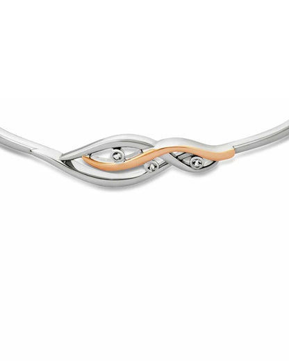Nature's Wonder Sterling Silver Waterfall Bangle with Topaz