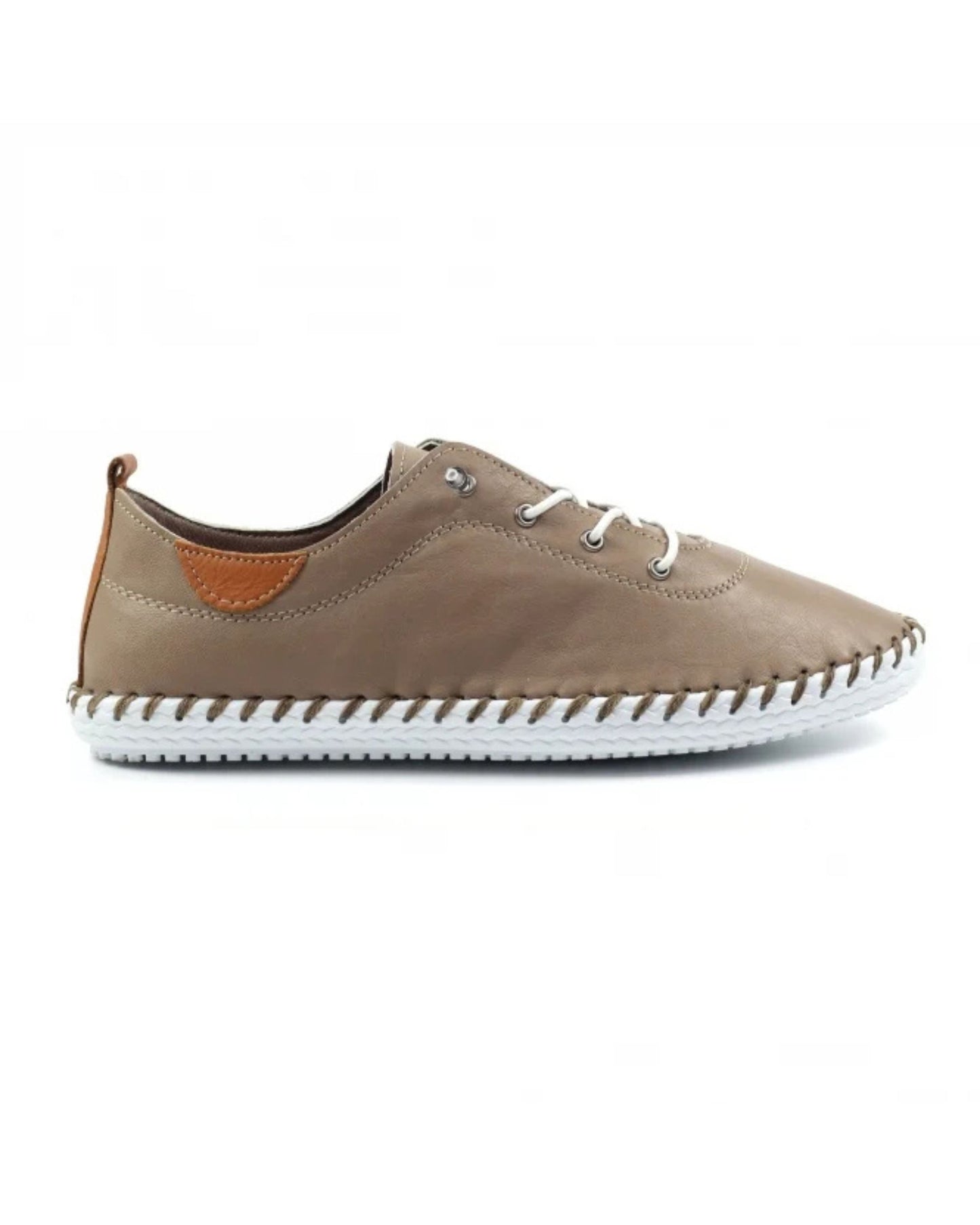 St Ives Leather Plimsoll