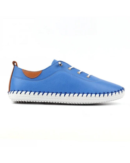 St Ives Leather Plimsoll