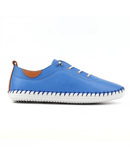 St Ives Leather Plimsoll