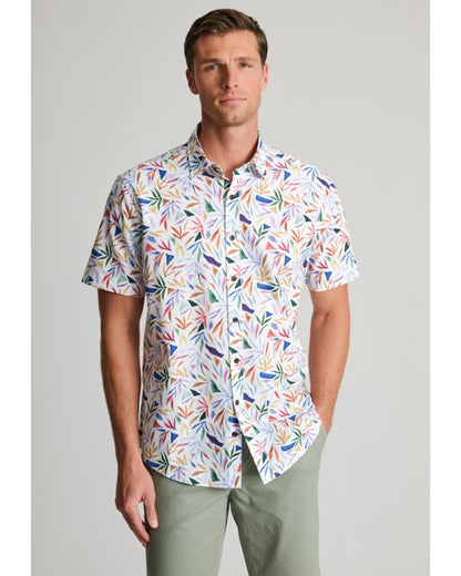 Abstract Leaf Short Sleeve Shirt