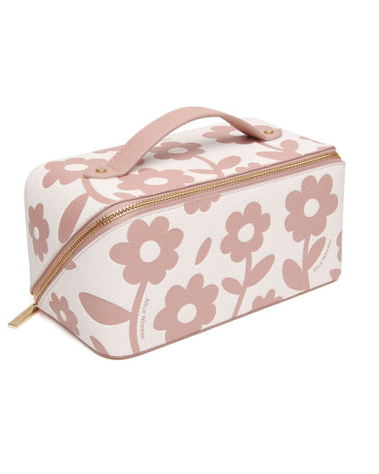 Pink Floral - Train Case