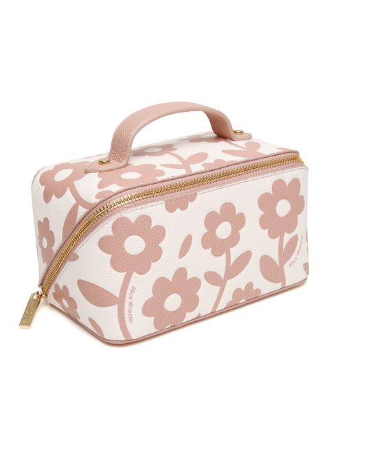 Pink - Floral Mini Train Case