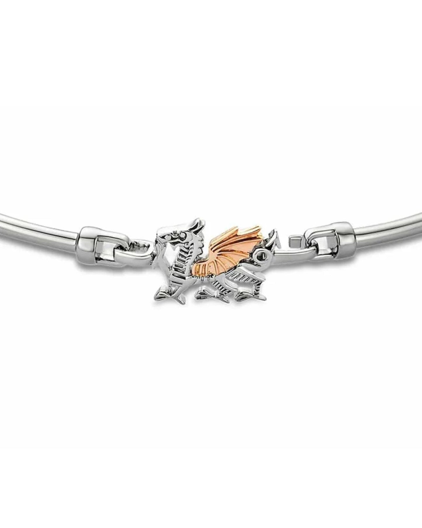 Royal Clogau Sterling Silver Welsh Dragon Bangle