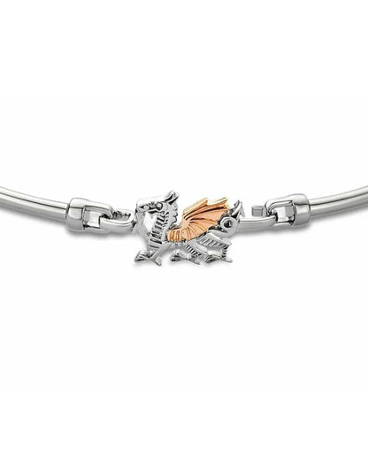 Royal Clogau Sterling Silver Welsh Dragon Bangle