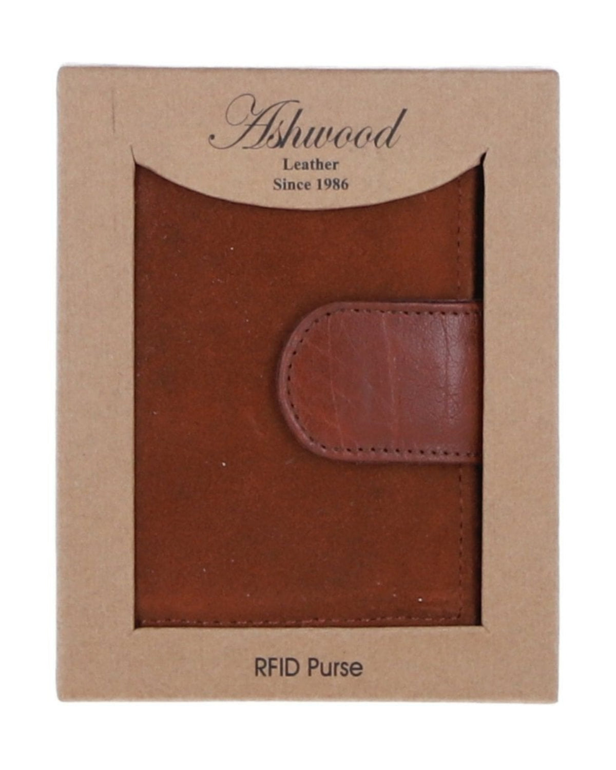 Suede & Leather RFID Protected Purse in Tan: S-50